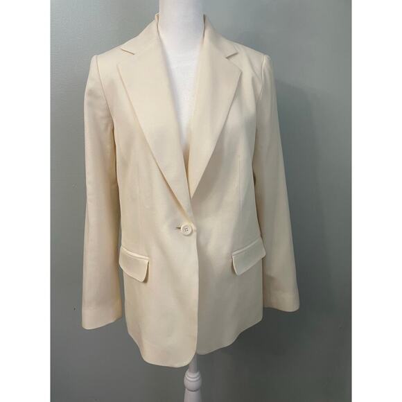 Pendleton Virgin Wool Cream Colored Blazer Womens Size 8 - Picture 1 of 9